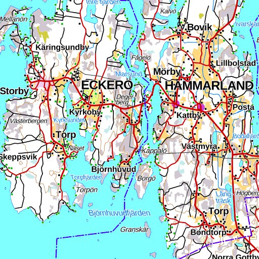 Hammarland 1:250 000 (L2R) Map by MaanMittausLaitos | Avenza Maps