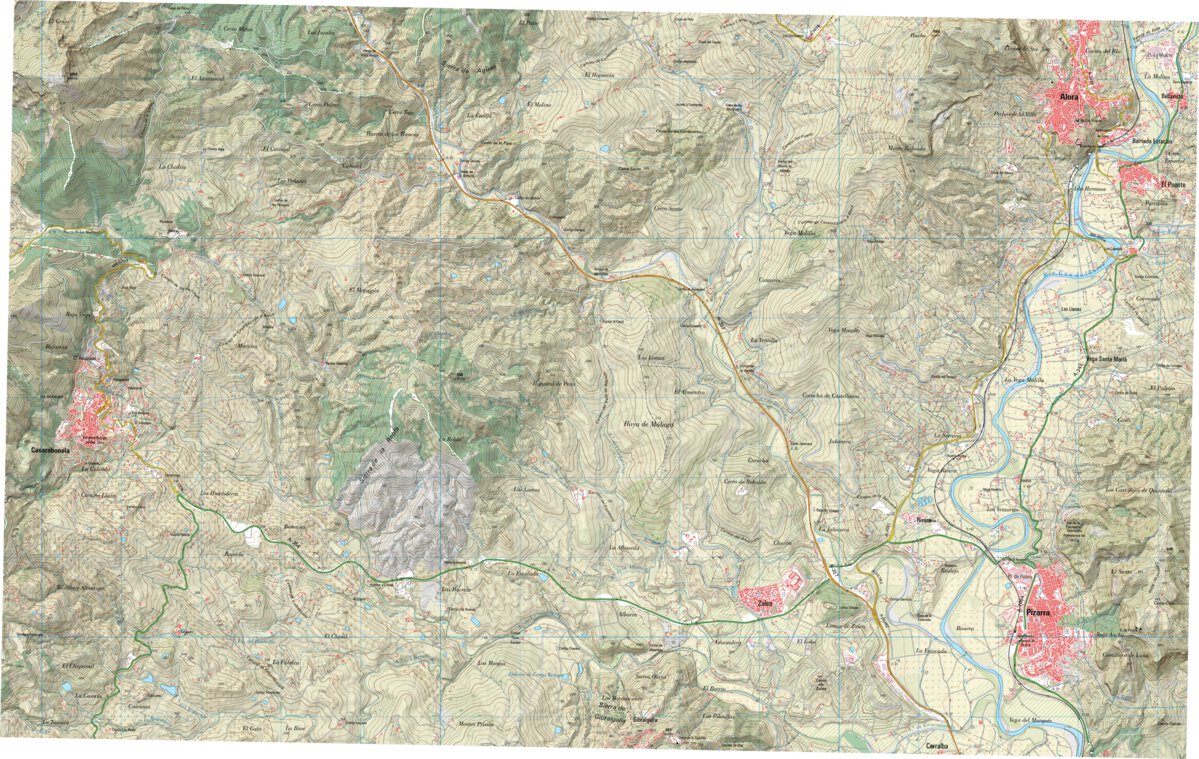 Álora (1052-1) Map by Instituto Geografico Nacional de Espana | Avenza Maps