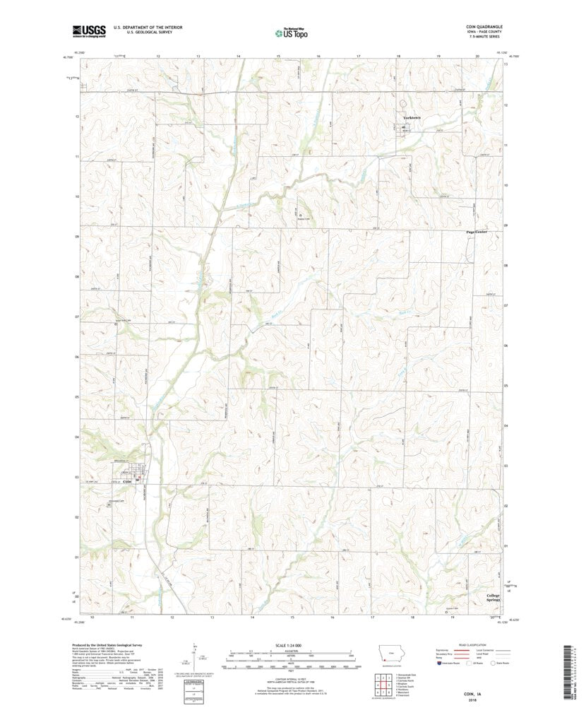 Coin IA 2018 24000 Scale Map by United States Geological