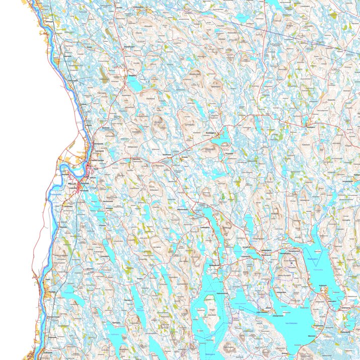 Pello 1:100 000 (T42R) Map by MaanMittausLaitos | Avenza Maps