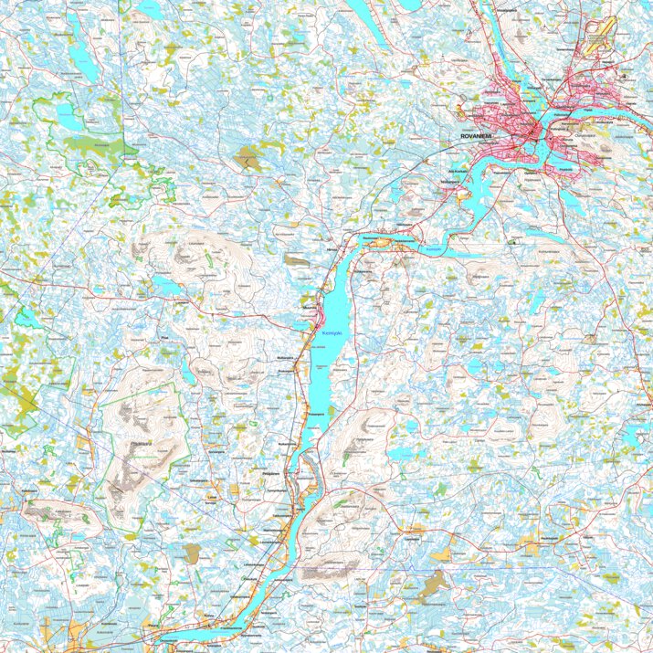 Rovaniemi 1:100 000 (T43L) Map by MaanMittausLaitos | Avenza Maps