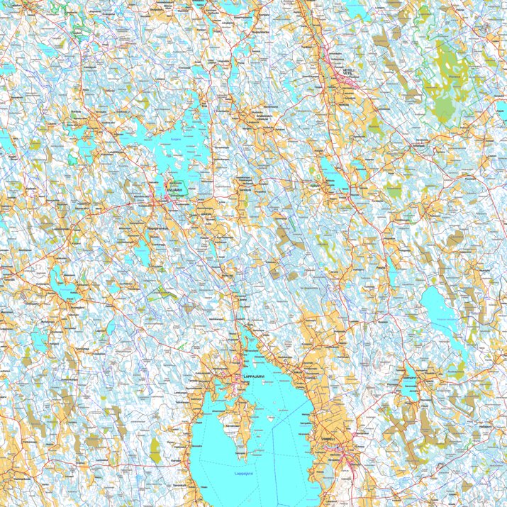 Veteli 1:100 000 (P42L) Map by MaanMittausLaitos | Avenza Maps