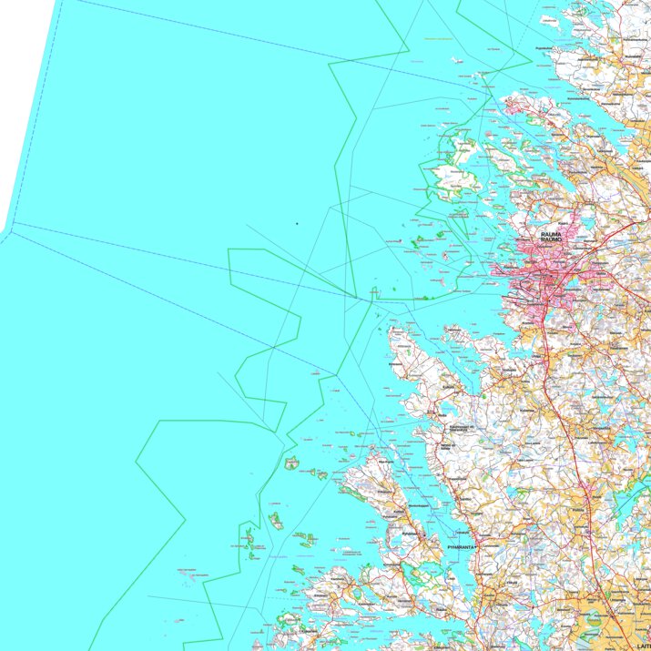 Rauma Train Map Rauma 1:100 000 (M31R) Map by MaanMittausLaitos | Avenza Maps