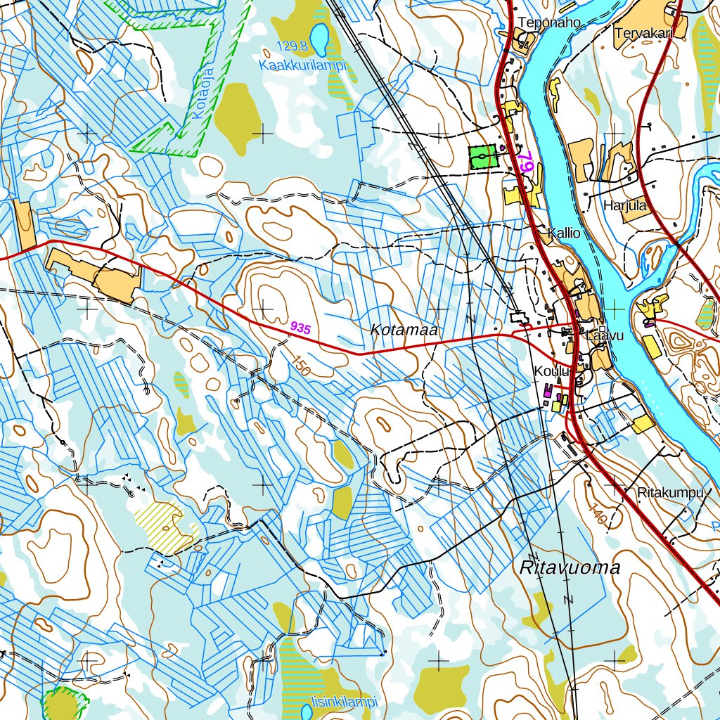 Rovaniemi 1:50 000 (T442) Map by MaanMittausLaitos | Avenza Maps