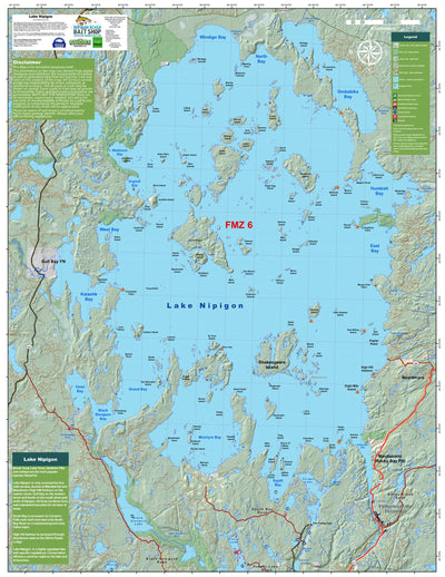 Lake Nipigon fishing Map 2021 by GH Services