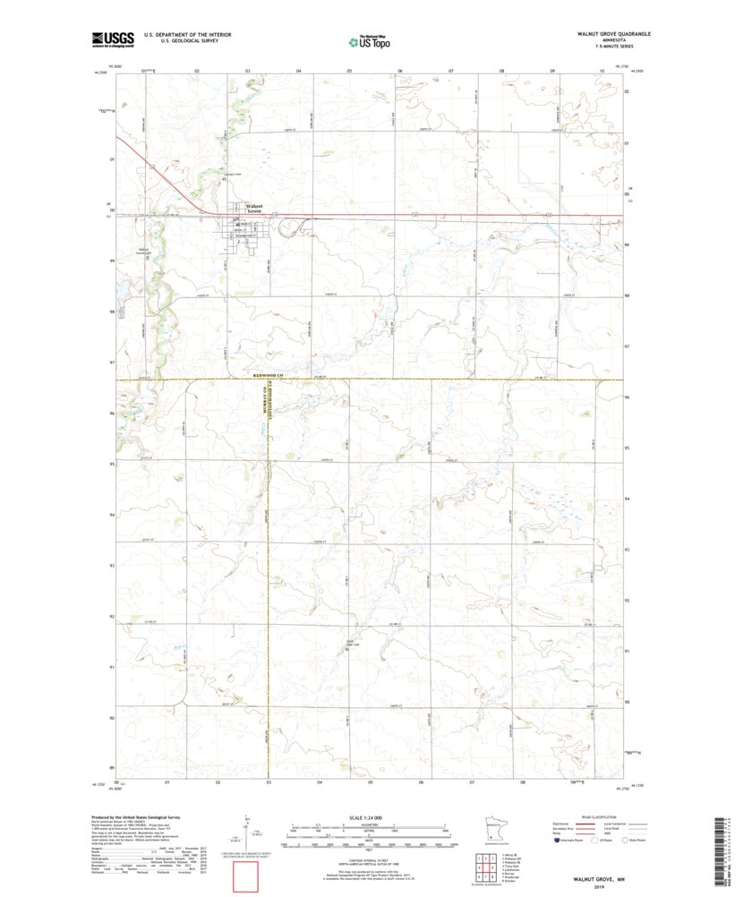 Walnut Grove, MN (2019, 24000-Scale) Map by United States Geological ...