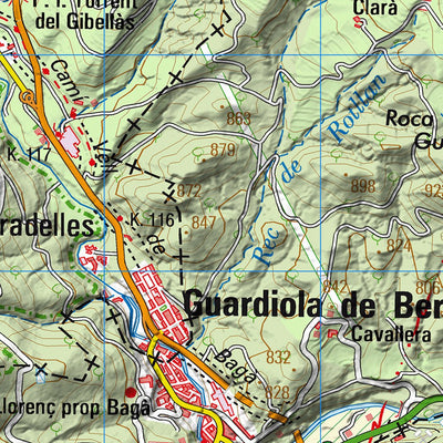 La Pobla de Lillet (0255) map by Instituto Geografico Nacional de ...