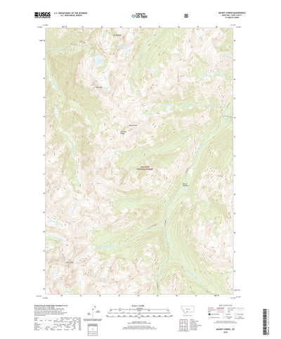 Mount Cowen, MT (2020, 24000-Scale) Preview 1