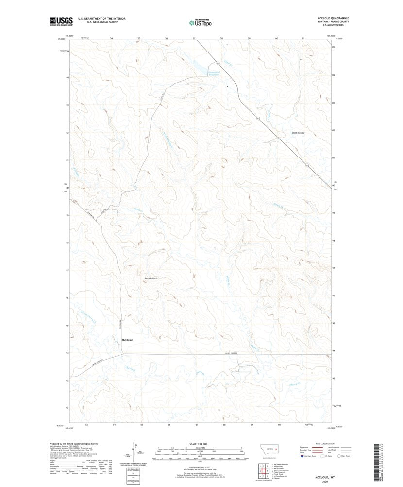 McCloud, MT (2020, 24000-Scale) Map by United States Geological Survey ...