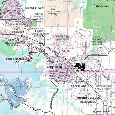 Getlost Map SD5204 DARWIN Australia Touring Map V15b 1:250,000