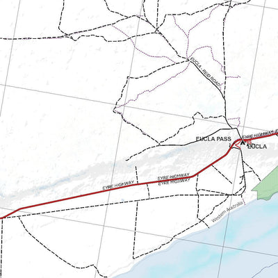Getlost Map SH5214 EUCLA Australia Touring Map V15b 1:250,000