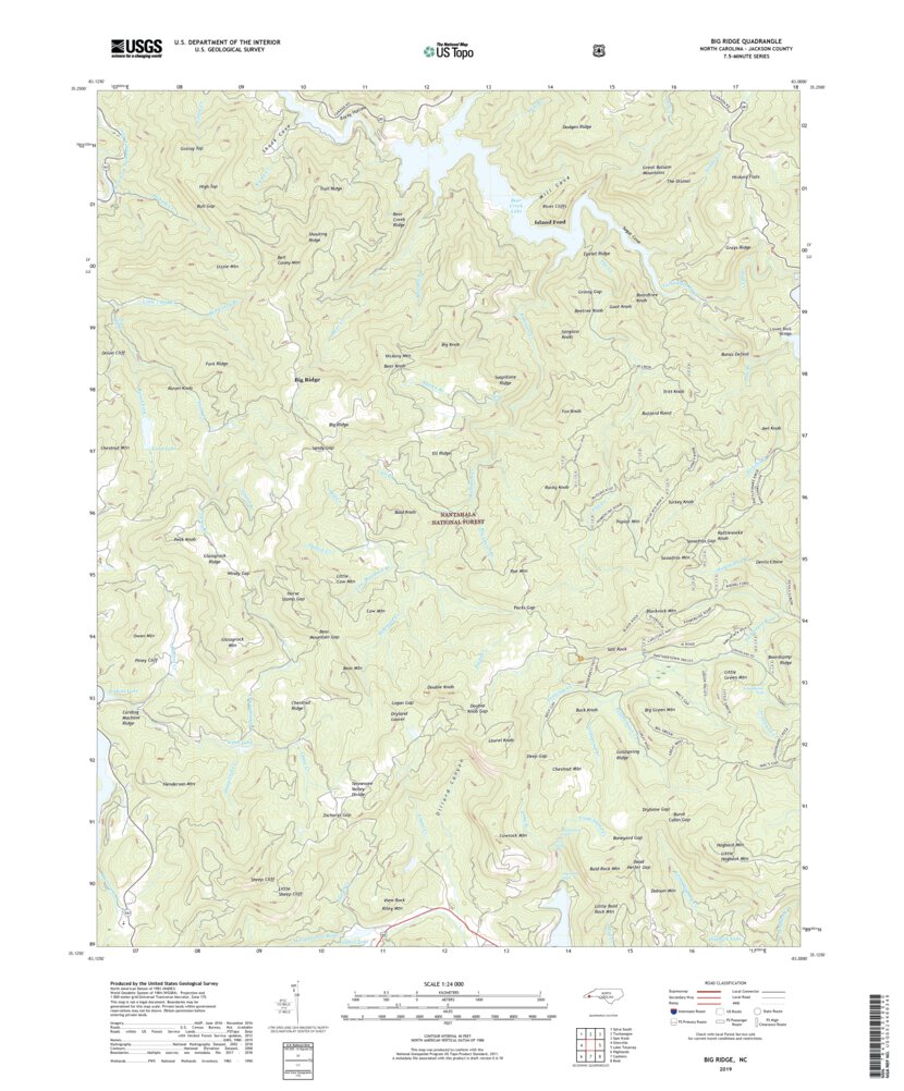 Big Ridge, NC (2019, 24000-Scale) Map by United States Geological ...