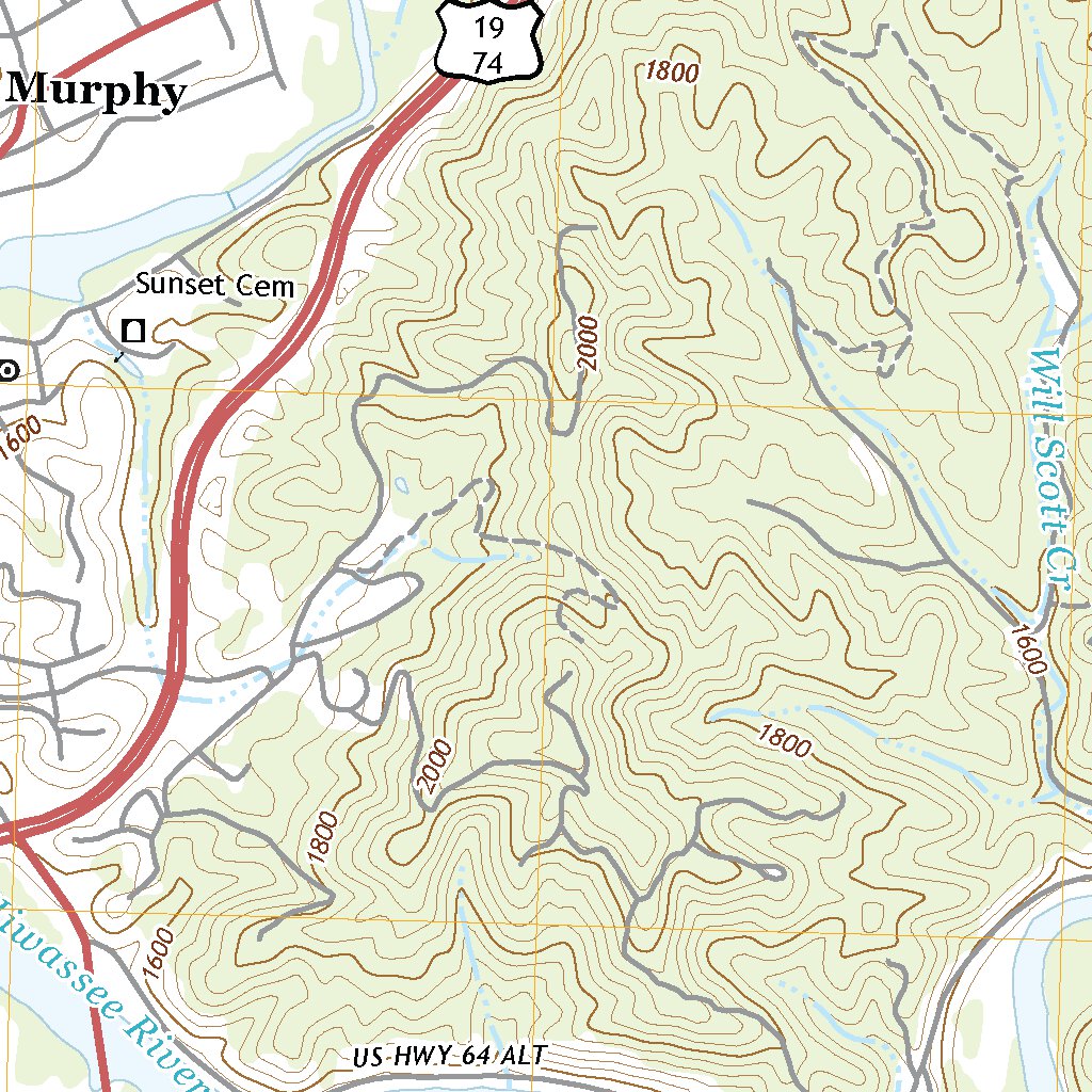 Sam R. Murphy Map Murphy, NC (2019, 24000-Scale) Map by United States Geological Survey ...