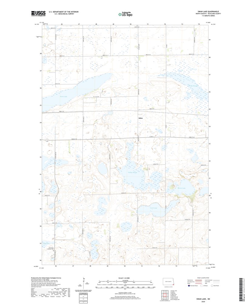 Swan Lake, ND (2020, 24000-Scale) Map by United States Geological ...