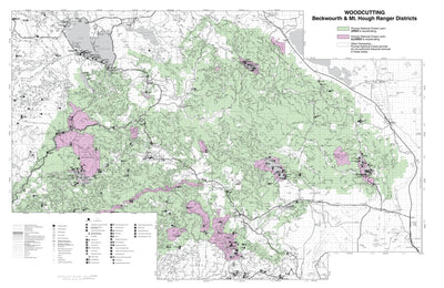 Plumas Woodcutting Map - Beckwourth & Mt Hough RDs