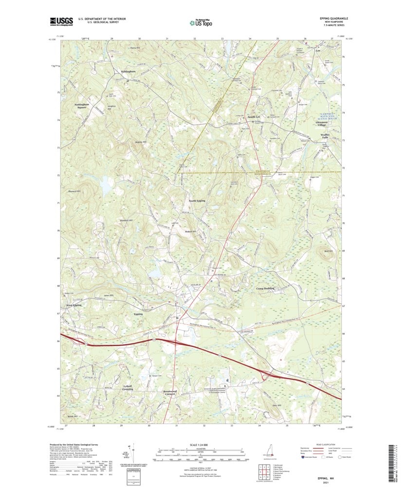 Epping, NH (2021, 24000-Scale) Map by United States Geological Survey ...
