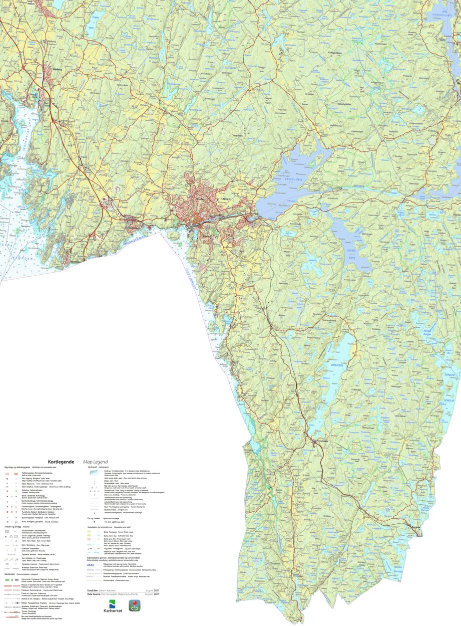 Municipality of Halden Map by The Norwegian Mapping Authority | Avenza Maps