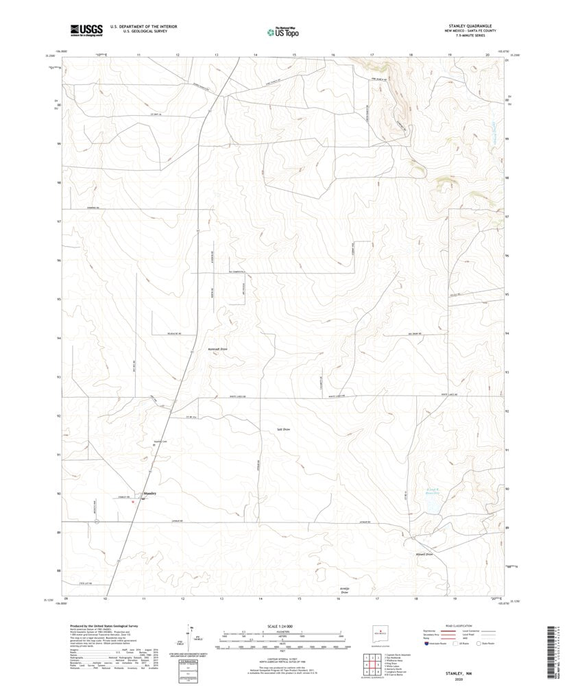Stanley, NM (2020, 24000-Scale) Map by United States Geological