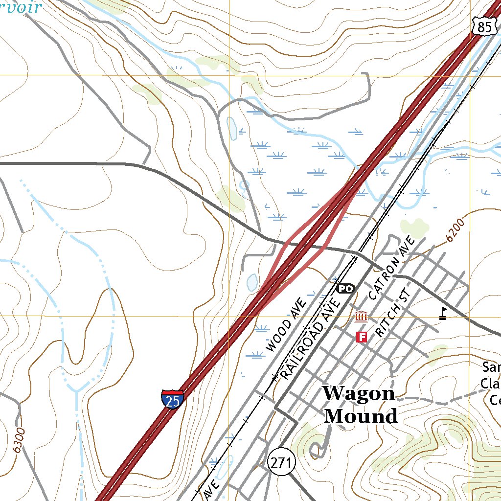 Wagon Mound, NM (2020, 24000Scale) Map by United States Geological