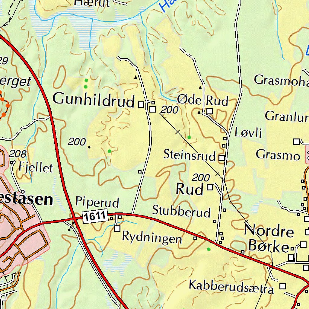 Municipality of Nannestad Map by The Norwegian Mapping Authority ...