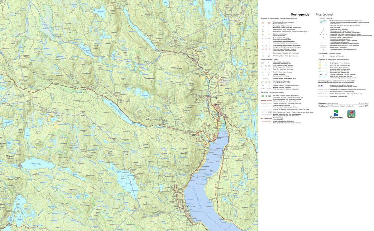 Municipality of Hurdal Map by The Norwegian Mapping Authority | Avenza Maps