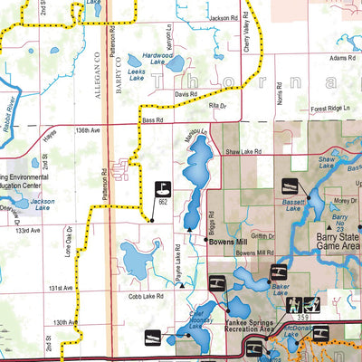 Southern MI All-Outdoors Atlas & Field Guide pg. 124-125