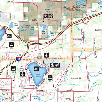 Southern MI All-Outdoors Atlas & Field Guide pg. 128-129