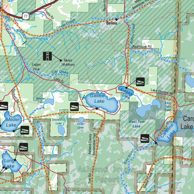 Northern WI All-Outdoors Atlas & Field Guide pg. 074-075