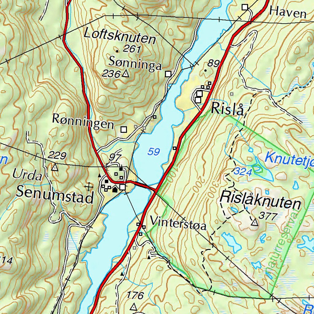 Municipality of Birkenes Map by The Norwegian Mapping Authority ...