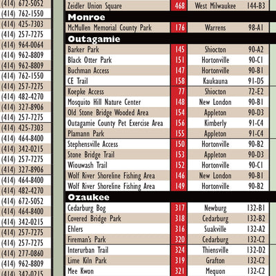 Southern WI All-Outdoors Atlas & Field Guide pg. 032-033