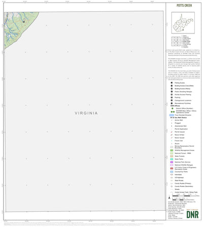 Potts Creek Quad Topo - WVDNR