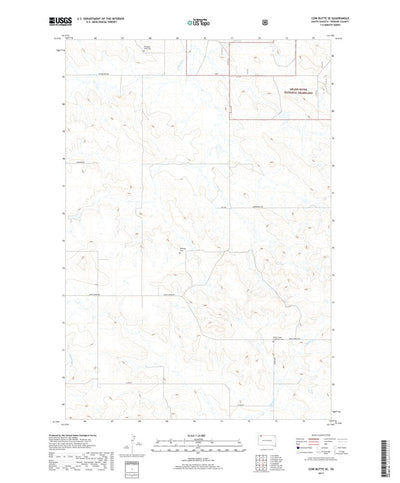 Cow Butte SE, SD (2017, 24000-Scale) Preview 1