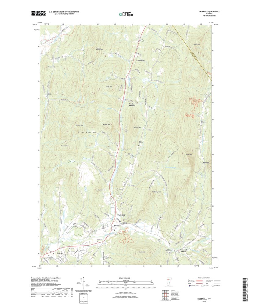Underhill, VT (2021, 24000-Scale) Map by United States Geological ...