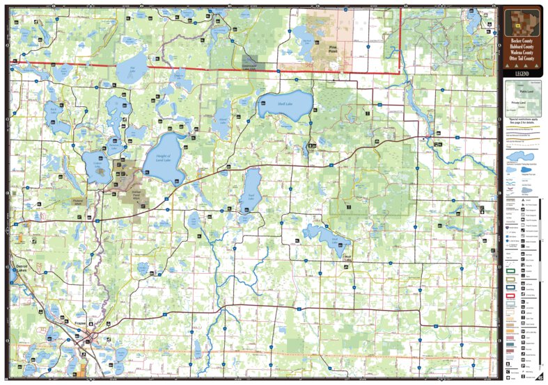 Central-Northwest MN All-Outdoors Atlas & Field Guide pg. 044-045 Map ...