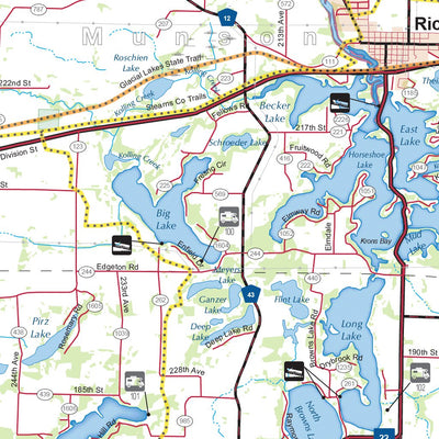 Central-Northwest MN All-Outdoors Atlas & Field Guide pg. 098-099