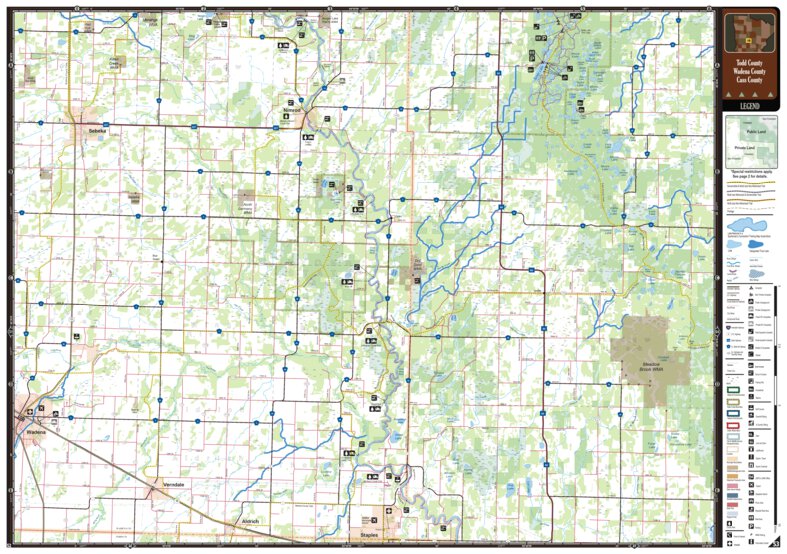 Central-Northwest MN All-Outdoors Atlas & Field Guide pg. 052-053 Map ...