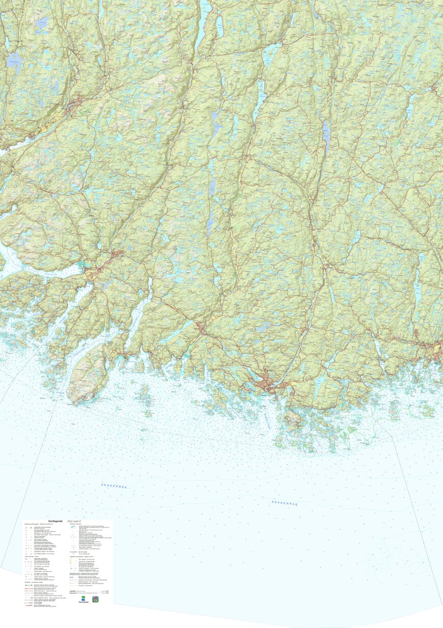 Municipality of Lindesnes Map by The Norwegian Mapping Authority ...