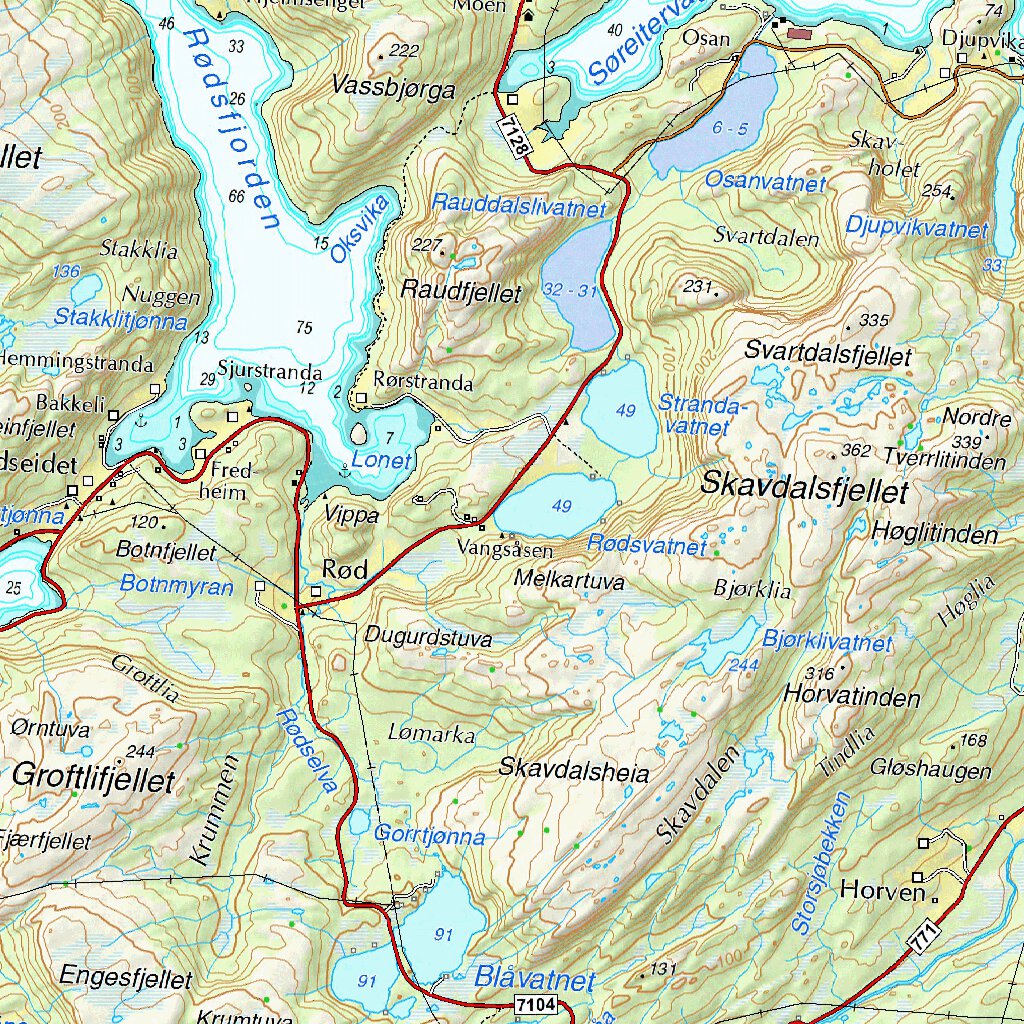 Municipality of Nærøysund Map by The Norwegian Mapping Authority ...