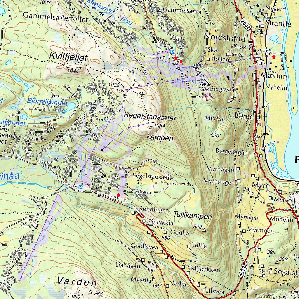 Municipality of Sør-Fron Map by The Norwegian Mapping Authority ...