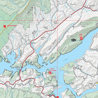 Cherokee National Forest, Watauga District, Forest Visitor Map, FVM
