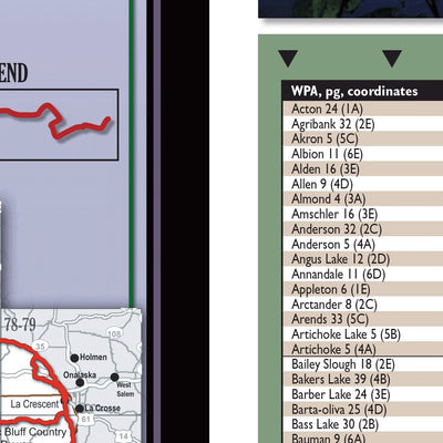 Southern MN All-Outdoors Atlas & Field Guide pg. 156-157