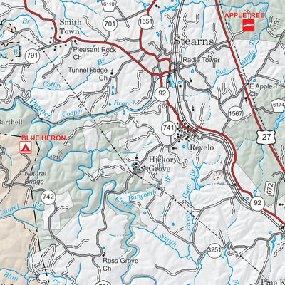 Daniel Boone National Forest Stearns Ranger District, Forest Visitor Map