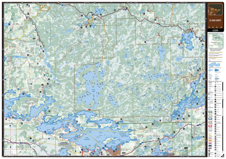 Minnesota Rim Map Northeastern MN All-Outdoors Atlas & Field Guide pg. 038-039 Map by ...