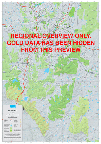 Bendigo - Gold Prospecting Map