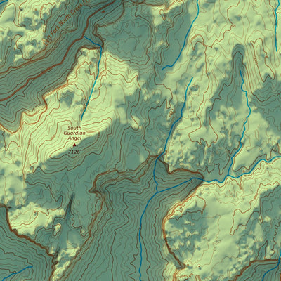 Zion National Park Topographic Canyoneering Map