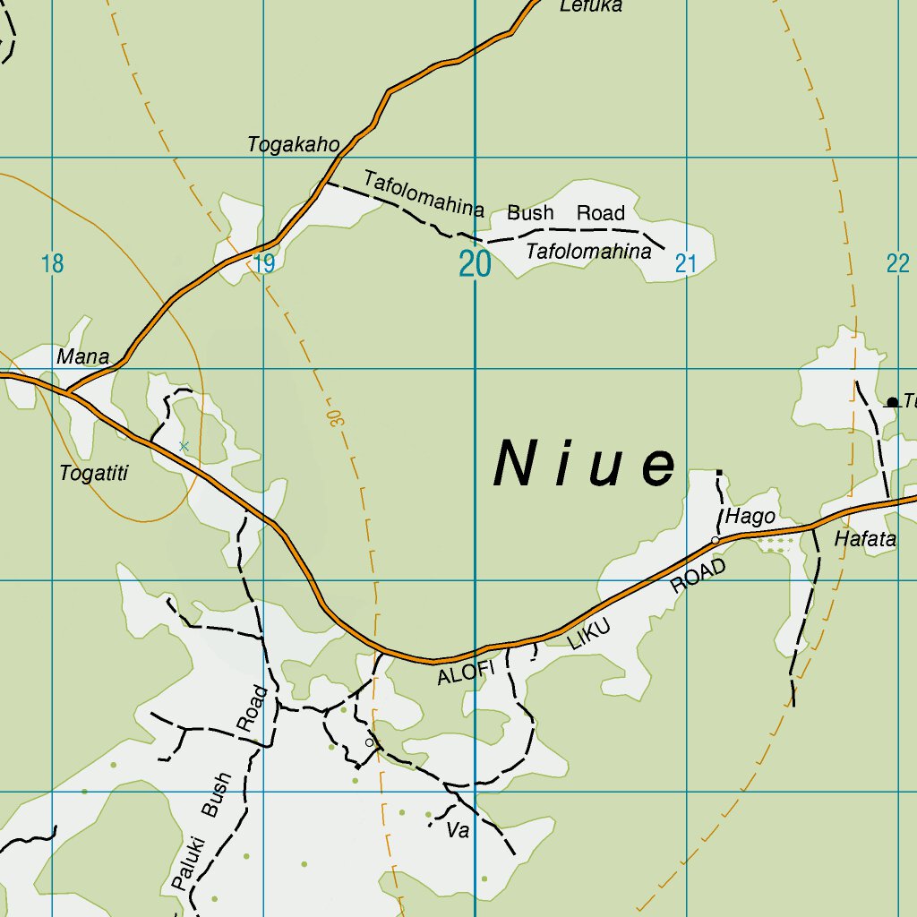 PI04 - Niue Map by Land Information New Zealand | Avenza Maps