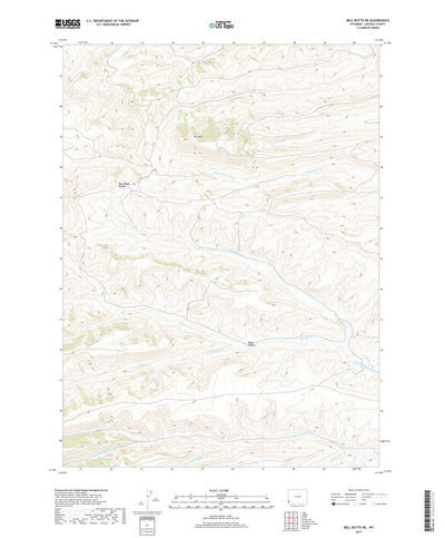 Bell Butte NE, WY (2017, 24000-Scale) Preview 1