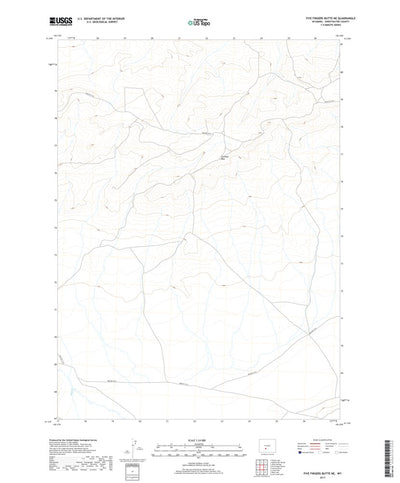 Five Fingers Butte NE, WY (2017, 24000-Scale) Preview 1
