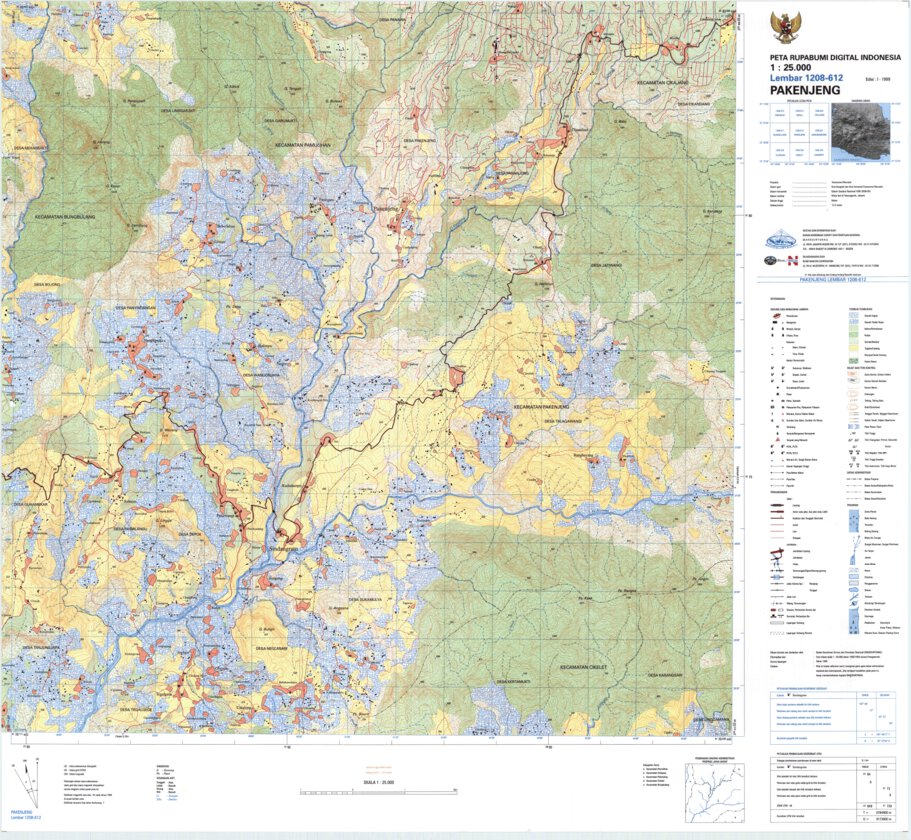 Pakenjeng (1208-612) Map by Badan Informasi Geospasial | Avenza Maps