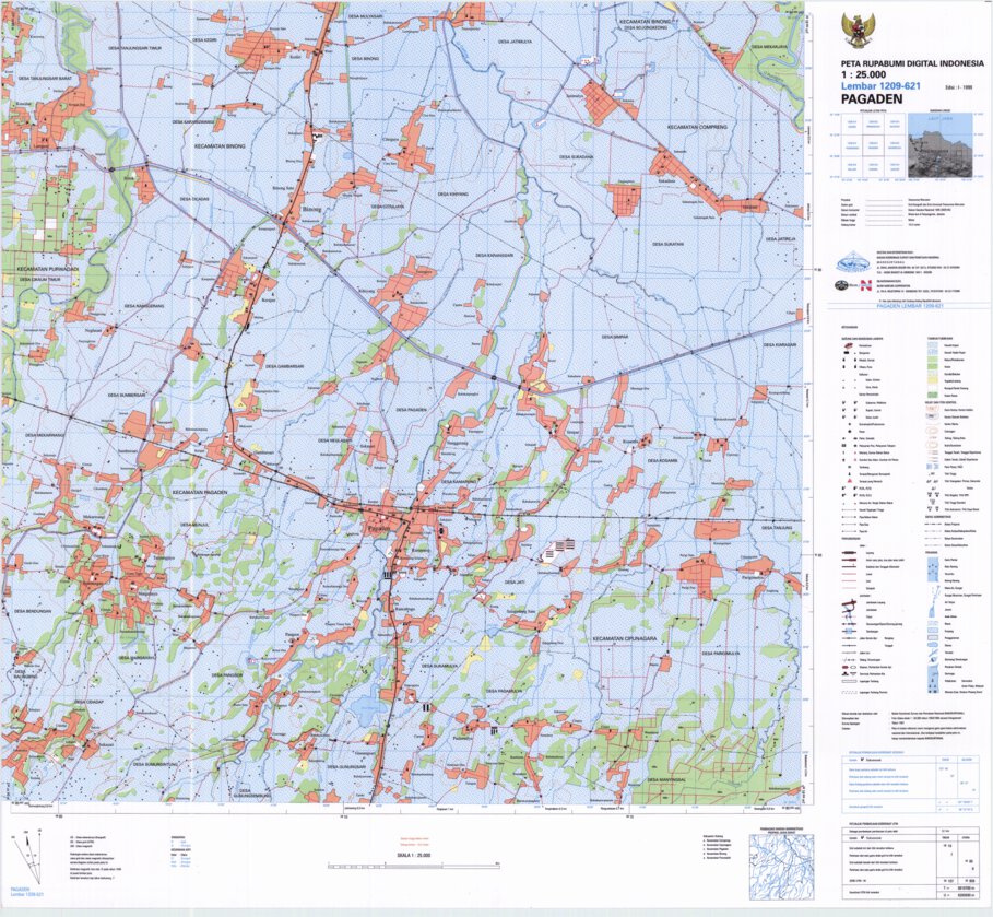 Pagaden (1209-621) Map by Badan Informasi Geospasial | Avenza Maps